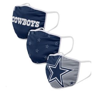 Dallas Cowboys Face Masks (3-Pack) NEW!